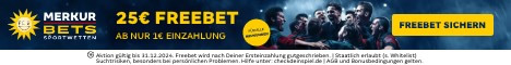 25€ Freebet von Merkurbets