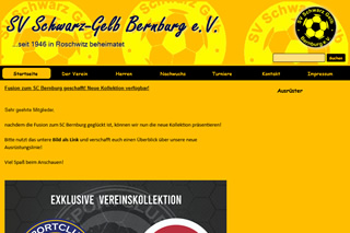 SV Schwarz-Gelb Bernburg Webseite